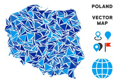 Mavi üçgen Polonya harita