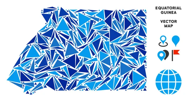 Mavi üçgen Ekvator Ginesi harita