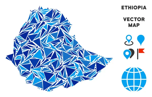 Mavi üçgen Etiyopya Haritası