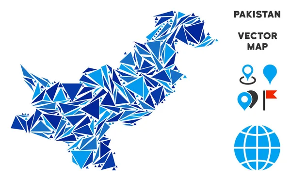 Mavi üçgen Pakistan Haritası