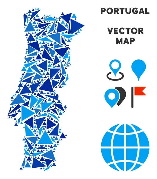 Mavi üçgen Portekiz Haritası