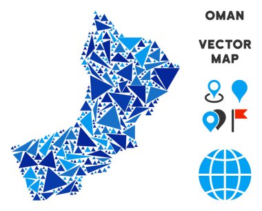 Mavi üçgen Umman Haritası