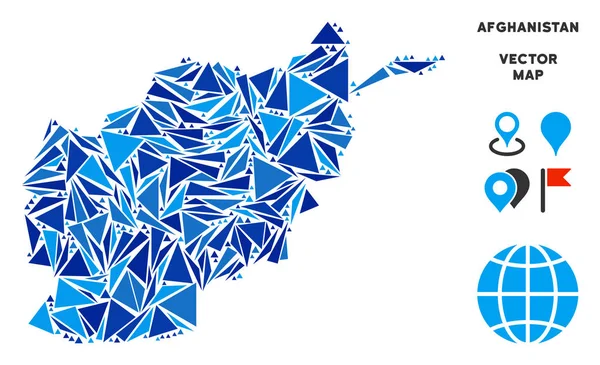 Mavi üçgen Afganistan harita