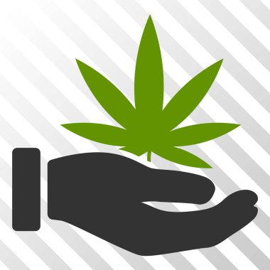 Cannabis Offer Palm Vector EPS Icon clipart
