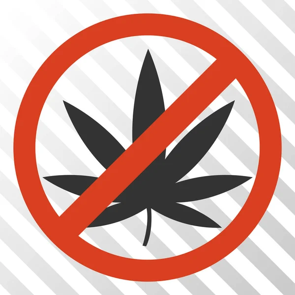 Cannabis-Vektor stoppen — Stockvektor