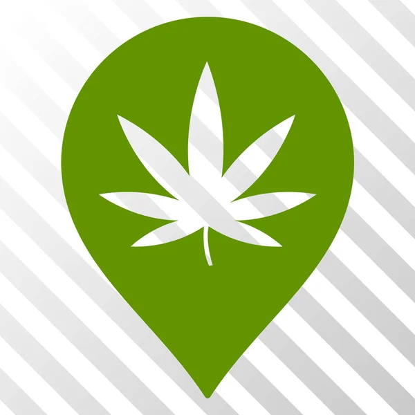 Cannabis Map Marker Vector EPS Icon — Stock Vector