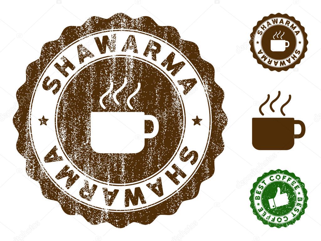 Shawarma Stamp Seal with Dirty Effect