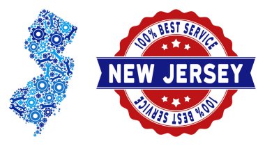 Kolaj yeni Jersey eyalet Haritası hizmet araçları