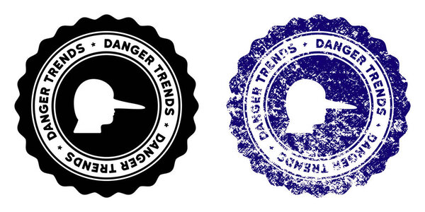 Lier Danger Trends Stamp with Grungy Style