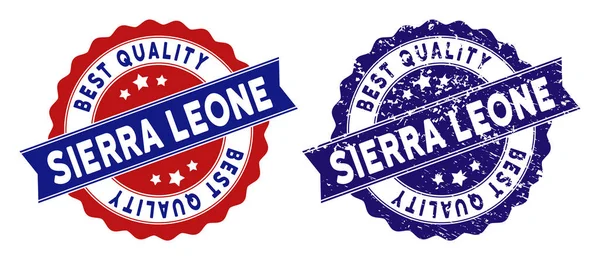 Sierra Leona Sello de la mejor calidad con textura de polvo — Vector de stock
