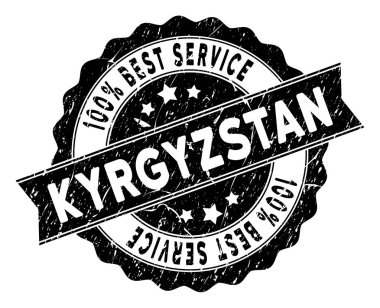 Kırgızistan en iyi hizmet damgası ile çizilmiş stili