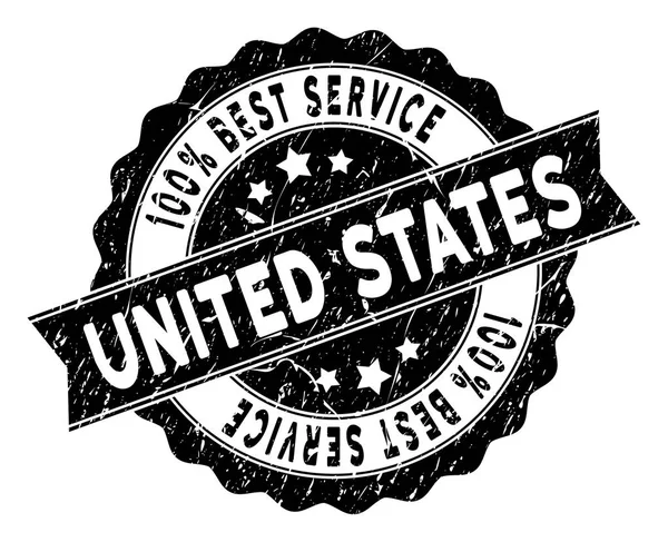 USA Best Service Stamp with Dirty Effect — Stock Vector
