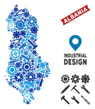 Ekipman Arnavutluk harita mozaik