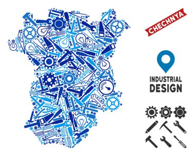 Enstrüman Çeçenistan harita mozaik