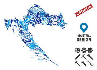 Ekipman Hırvatistan harita kompozisyon