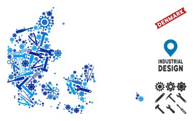 Endüstriyel Danimarka harita kolaj