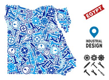 Ekipman Mısır harita kolaj