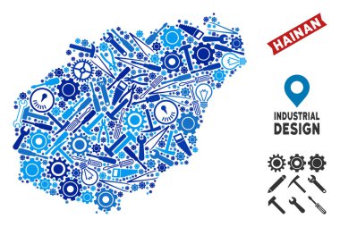 Atölye Hainan Adası harita kolaj