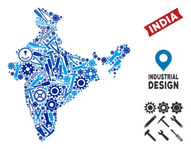 Ekipman Hindistan harita kolaj