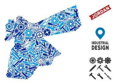 Endüstriyel Jordan Map mozaik