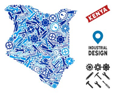 Hizmet Kenya harita kompozisyon