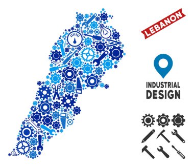 Atölye Lübnan harita mozaik