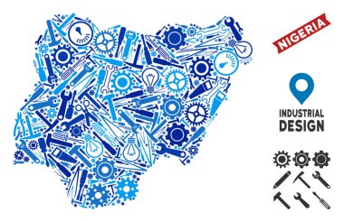 Endüstriyel Nijerya harita kolaj