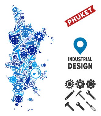 Endüstriyel Phuket harita kompozisyon