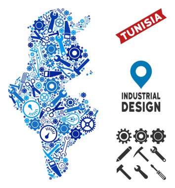 Ekipman Tunus harita mozaik