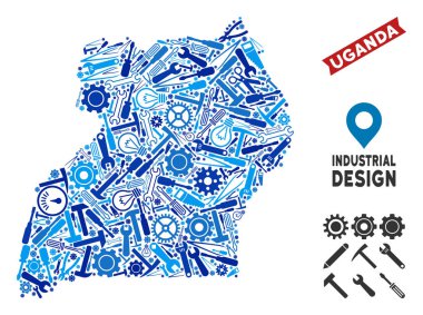 Hizmet Uganda harita mozaik