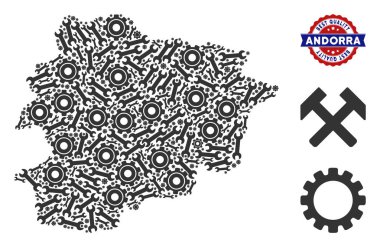 Endüstriyel araçlar kolaj Andorra Haritası