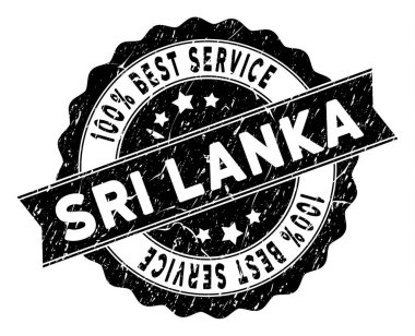Sri Lanka Adası en iyi hizmet damgası kirli doku ile