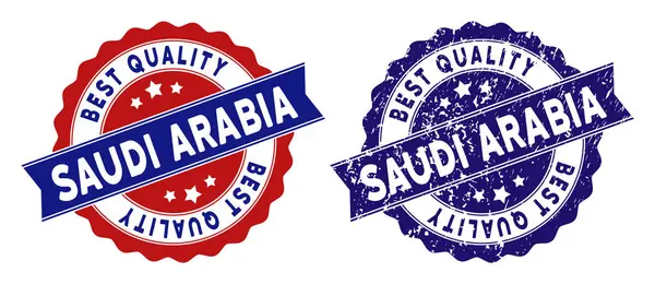 Sello de la mejor calidad de Arabia Saudita con textura Grungy — Vector de stock