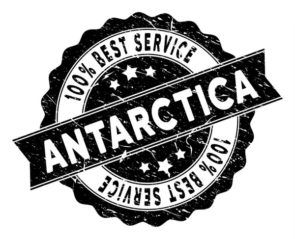 Antártida Mejor Sello de Servicio con Textura Grunge — Archivo Imágenes Vectoriales
