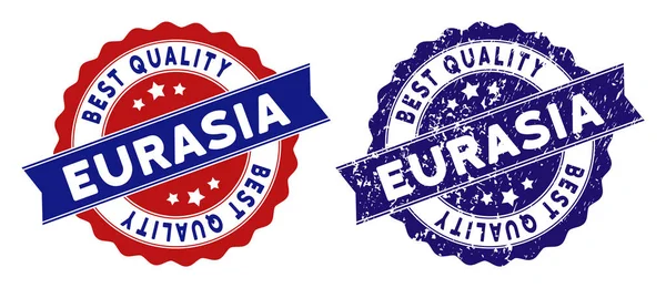 Eurasia Mejor Calidad Sello con Textura de Angustia — Vector de stock