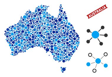 Avustralya harita bağlantıları kompozisyon