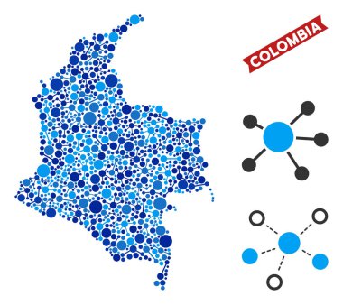 Kolombiya harita bağlantıları mozaik