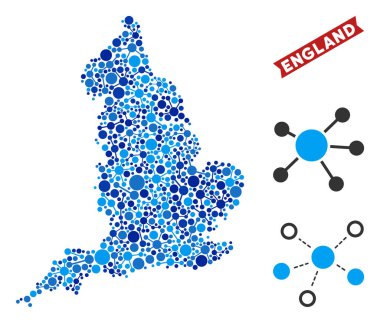 İngiltere harita bağlantıları mozaik
