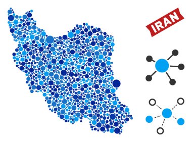 Iran harita bağlantıları kompozisyon