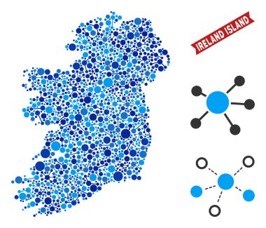 İrlanda Adası harita bağlantıları kompozisyon