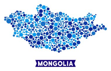 Moğolistan haritası bağlantıları mozaik
