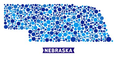 Nebraska eyalet harita bağlantıları kompozisyon