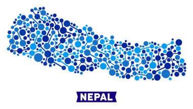 Nepal harita bağlantıları kompozisyon