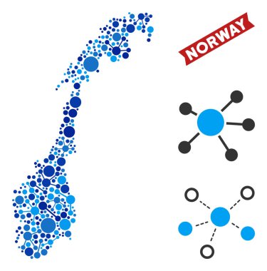 Norveç harita bağlantıları kolaj