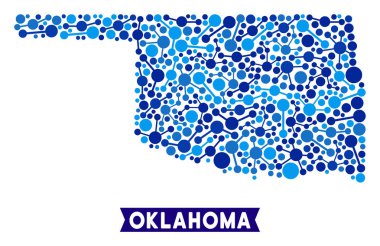 Oklahoma eyalet harita bağlantıları kompozisyon
