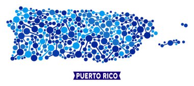 Porto Riko Haritası bağlantıları kompozisyon