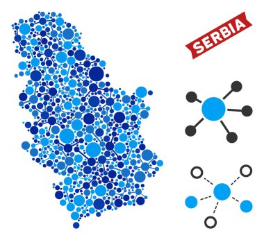 Sırbistan harita bağlantıları mozaik