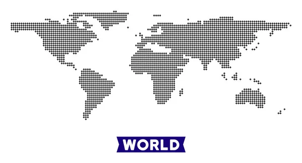 Dot mapa do mundo —  Vetores de Stock
