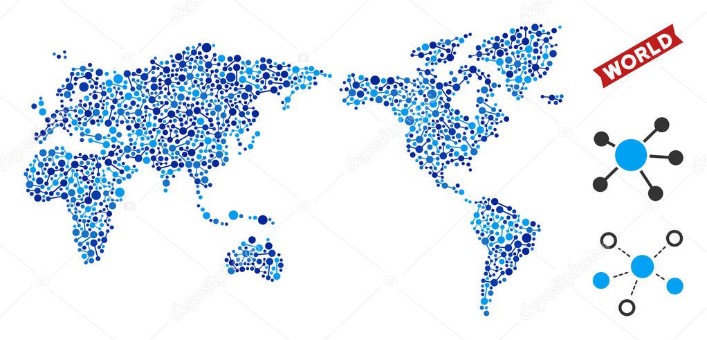 World Map Links Collage