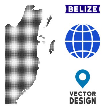 Noktalı Belize Haritası
